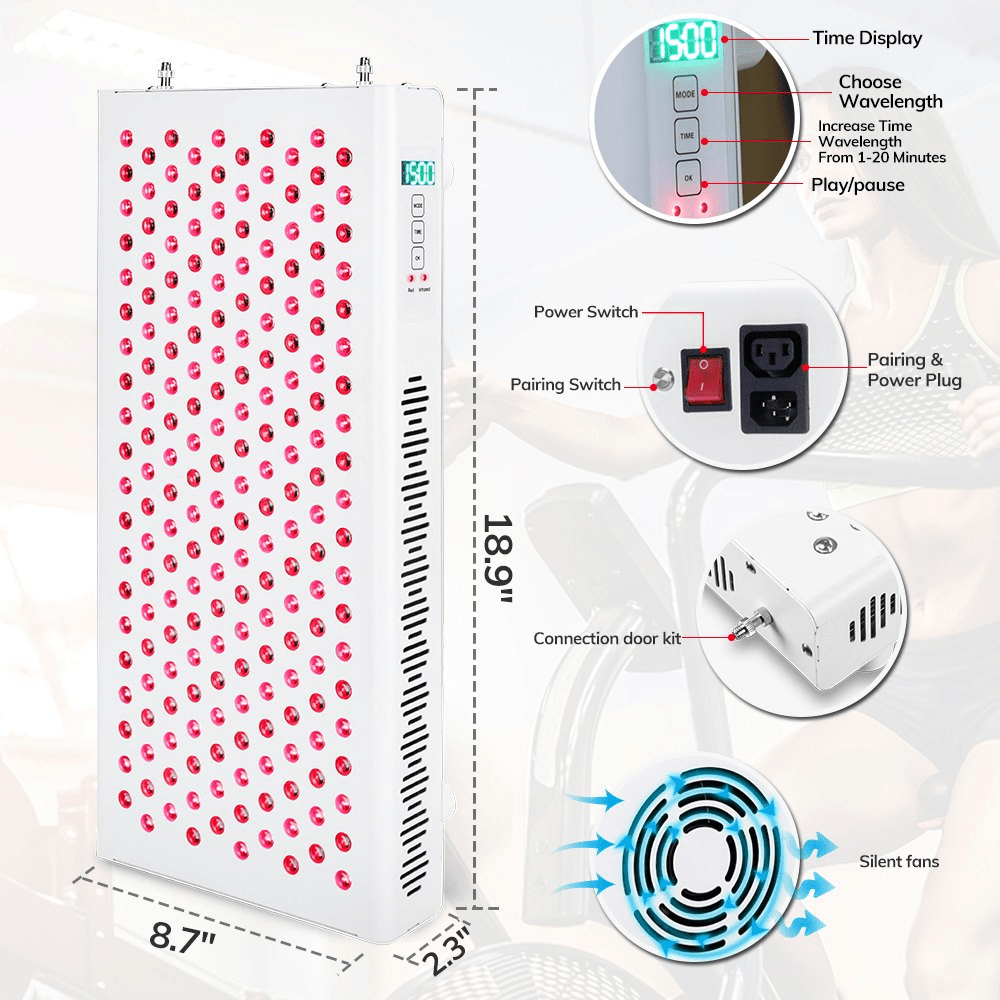 SKINDELÚX Red Light Therapy Panel 1000 (Targeted & Half-Body) - Skin Delux