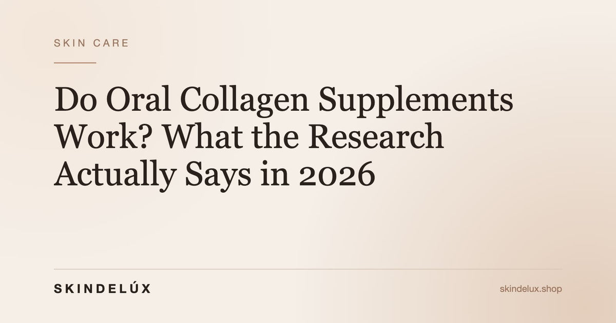 SKINDELÚX article cover: “Do Oral Collagen Supplements Work? What the Research Actually Says in 2026”