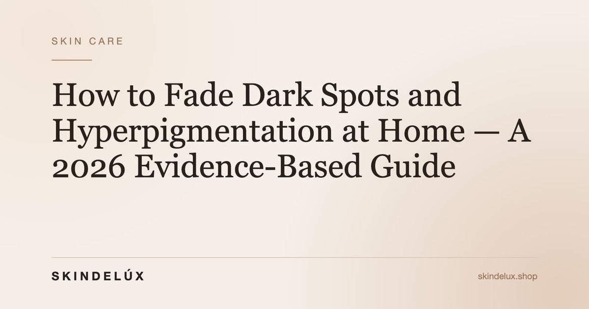 How to Fade Dark Spots and Hyperpigmentation at Home — A 2026 Evidence-Based Guide - Skin Delux