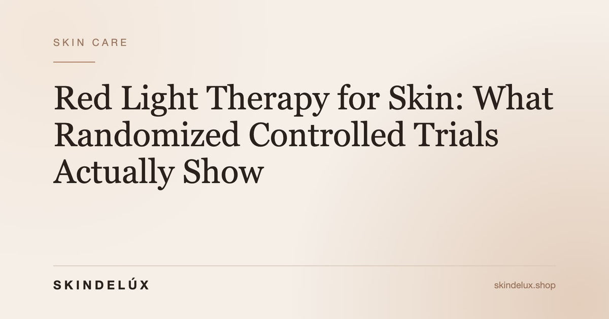 SKINDELÚX article cover: “Red Light Therapy for Skin: What Randomized Controlled Trials Actually Show”