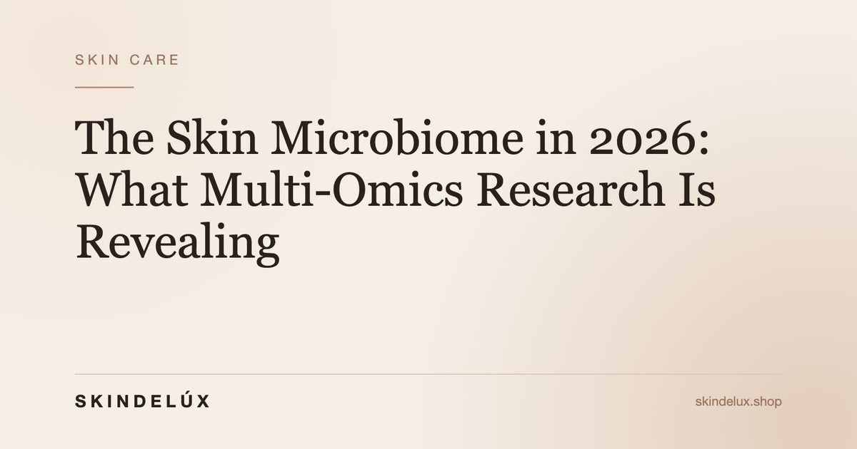 SKINDELÚX article cover: “The Skin Microbiome in 2026: What Multi-Omics Research Is Revealing”