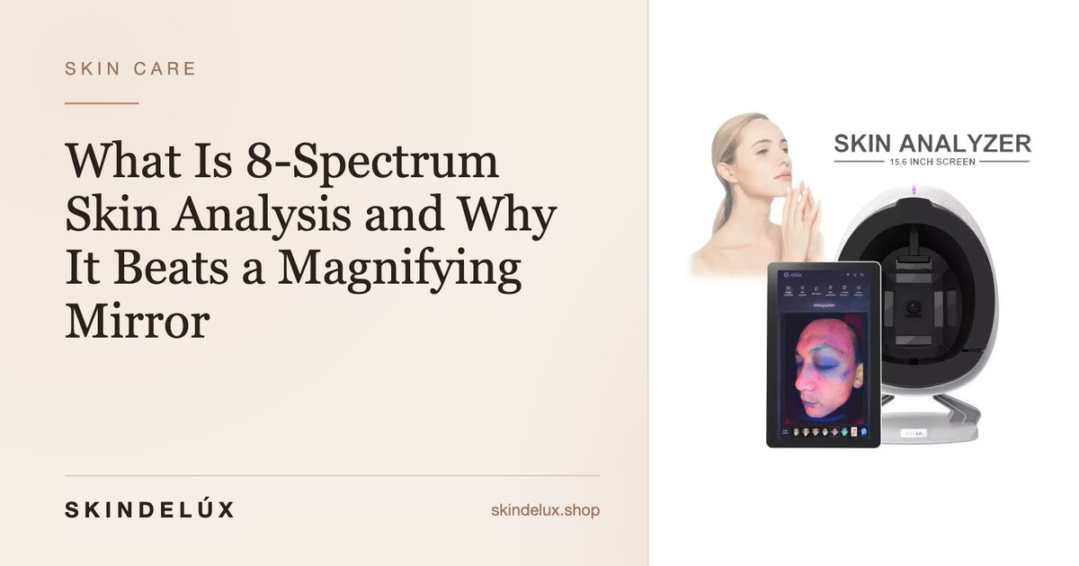“What Is 8-Spectrum Skin Analysis and Why It Beats a Magnifying Mirror” — cover with the AISIA Q1 3D AI facial skin analyzer