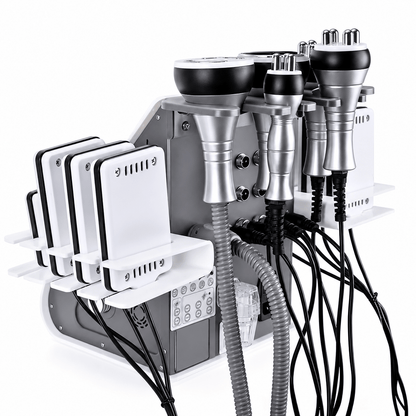 6-in-1 Ultrasonic Cavitation RF Body Sculpting Machine - Vacuum Lipo Contouring Device - Skin Delux
