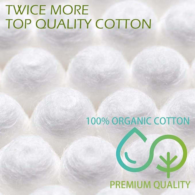 Eco-Friendly Bamboo Cotton Swabs - Gentle &amp; Effective Ear Cleaning (400 Count)