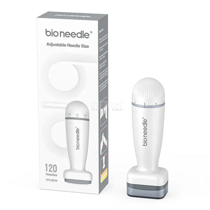 SKINDELÚX Adjustable Derma Stamp - 120-Pin Microneedle Tool for Beard &amp; Hair