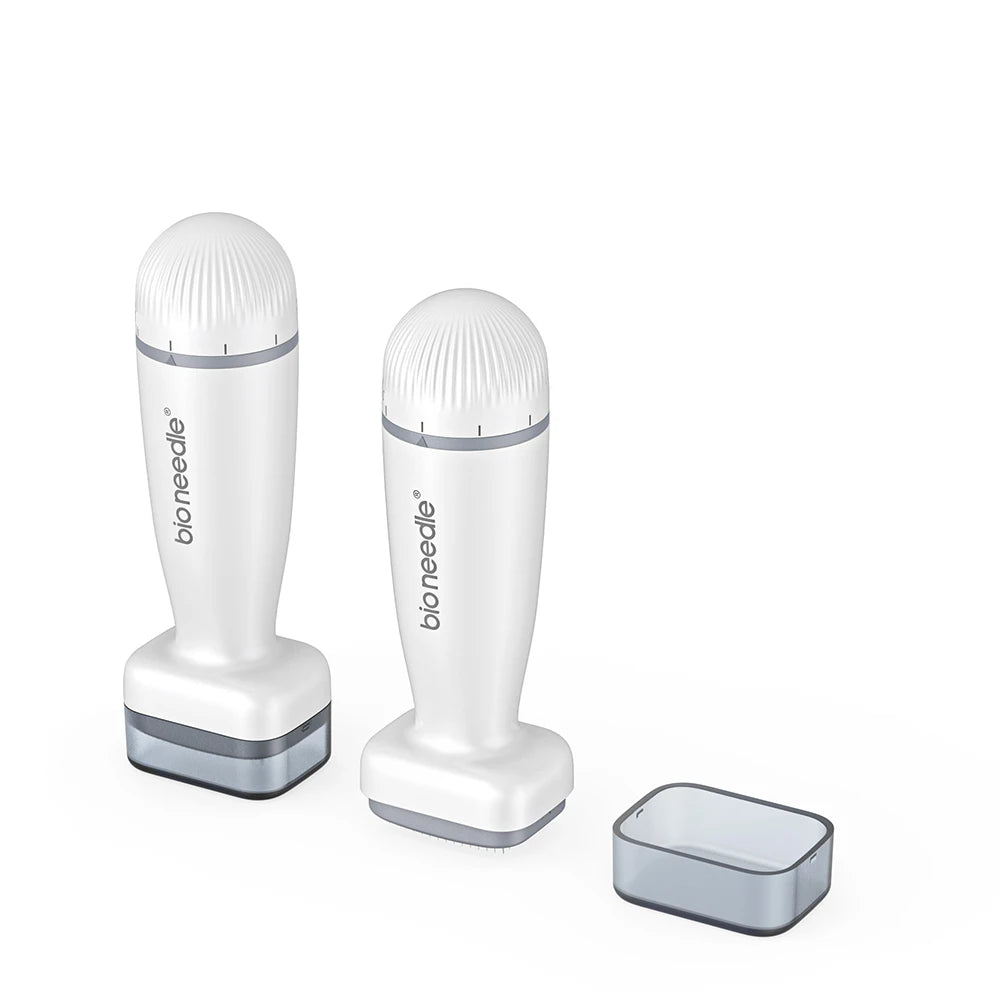SKINDELÚX Adjustable Derma Stamp - 120-Pin Microneedle Tool for Beard &amp; Hair