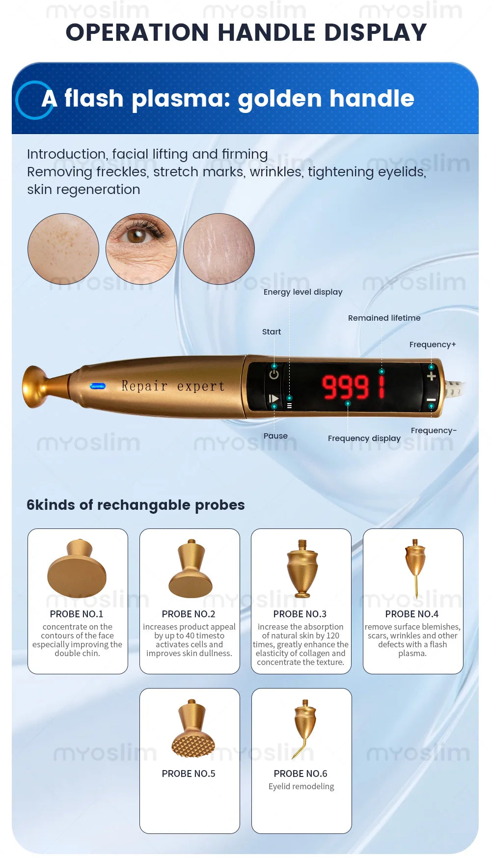 Portable 2 in 1 Cold Plasma Ozone Pen For Face Spot Removal Skin Eyelid Lifting Mole Remove Plasma Wrinkle Removal