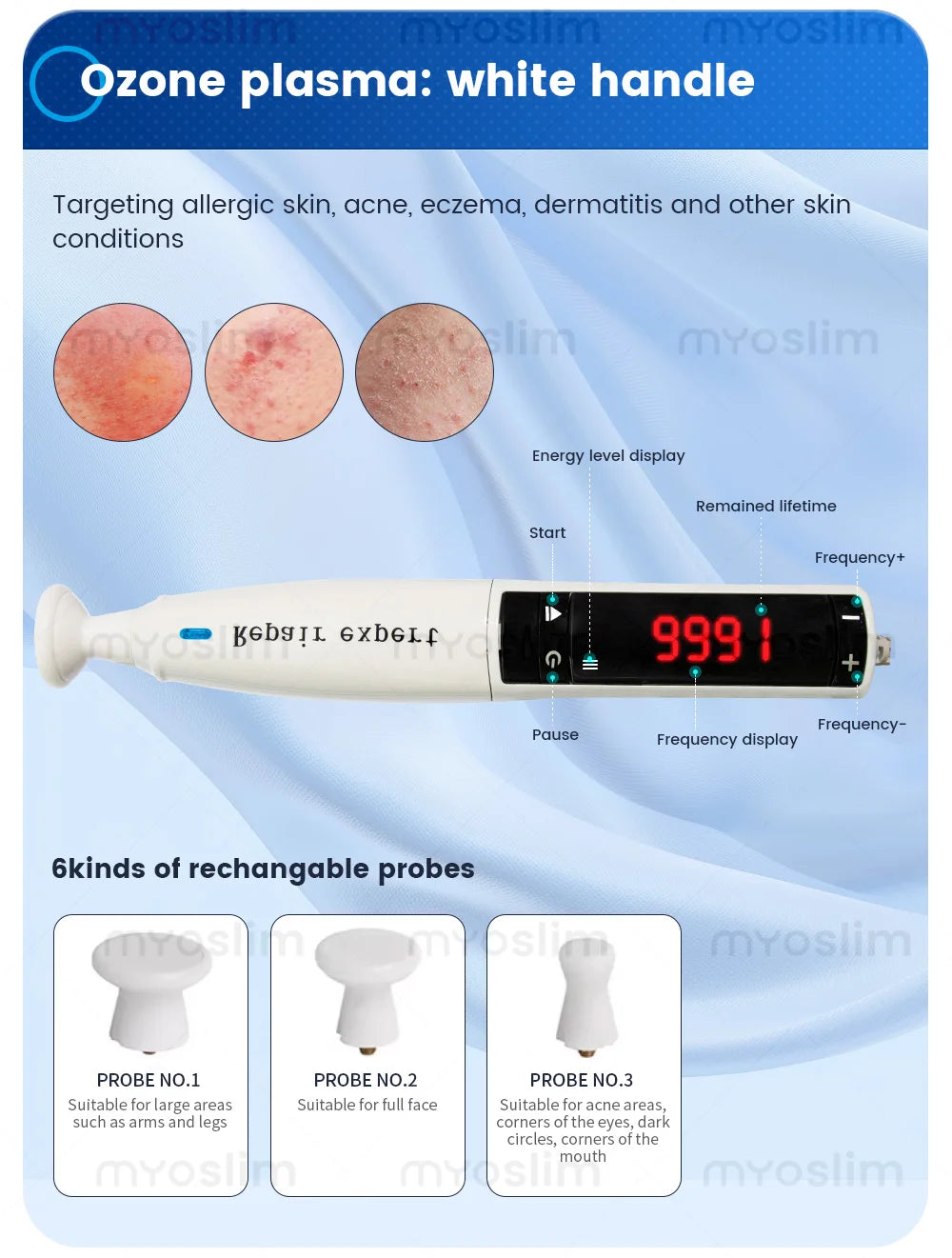 Portable 2 in 1 Cold Plasma Ozone Pen For Face Spot Removal Skin Eyelid Lifting Mole Remove Plasma Wrinkle Removal