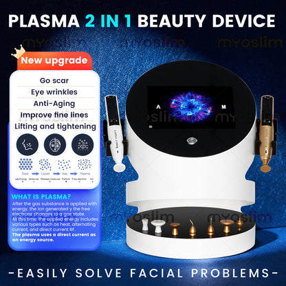 Portable 2 in 1 Cold Plasma Ozone Pen For Face Spot Removal Skin Eyelid Lifting Mole Remove Plasma Wrinkle Removal