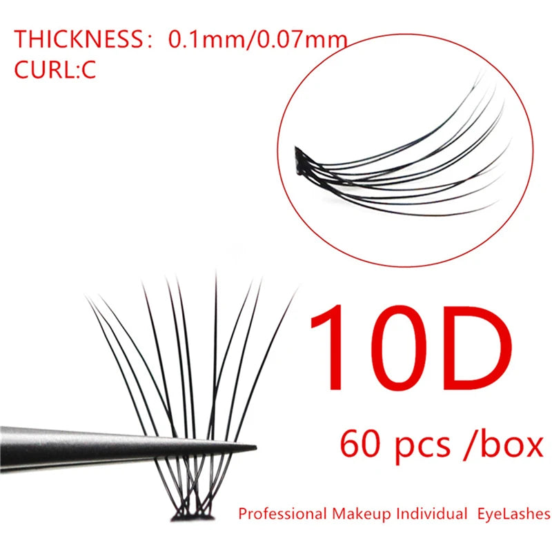 SKINDELUX 10D Luxe Eyelash Clusters - 60 Natural Bunches