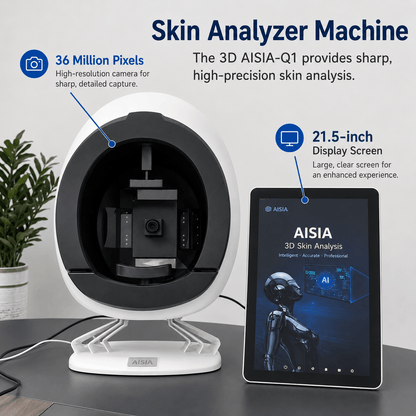 AISIA Q1 3D AI Facial Skin Analyzer - 8-Spectrum Professional Skin Analysis Device - Skin Delux