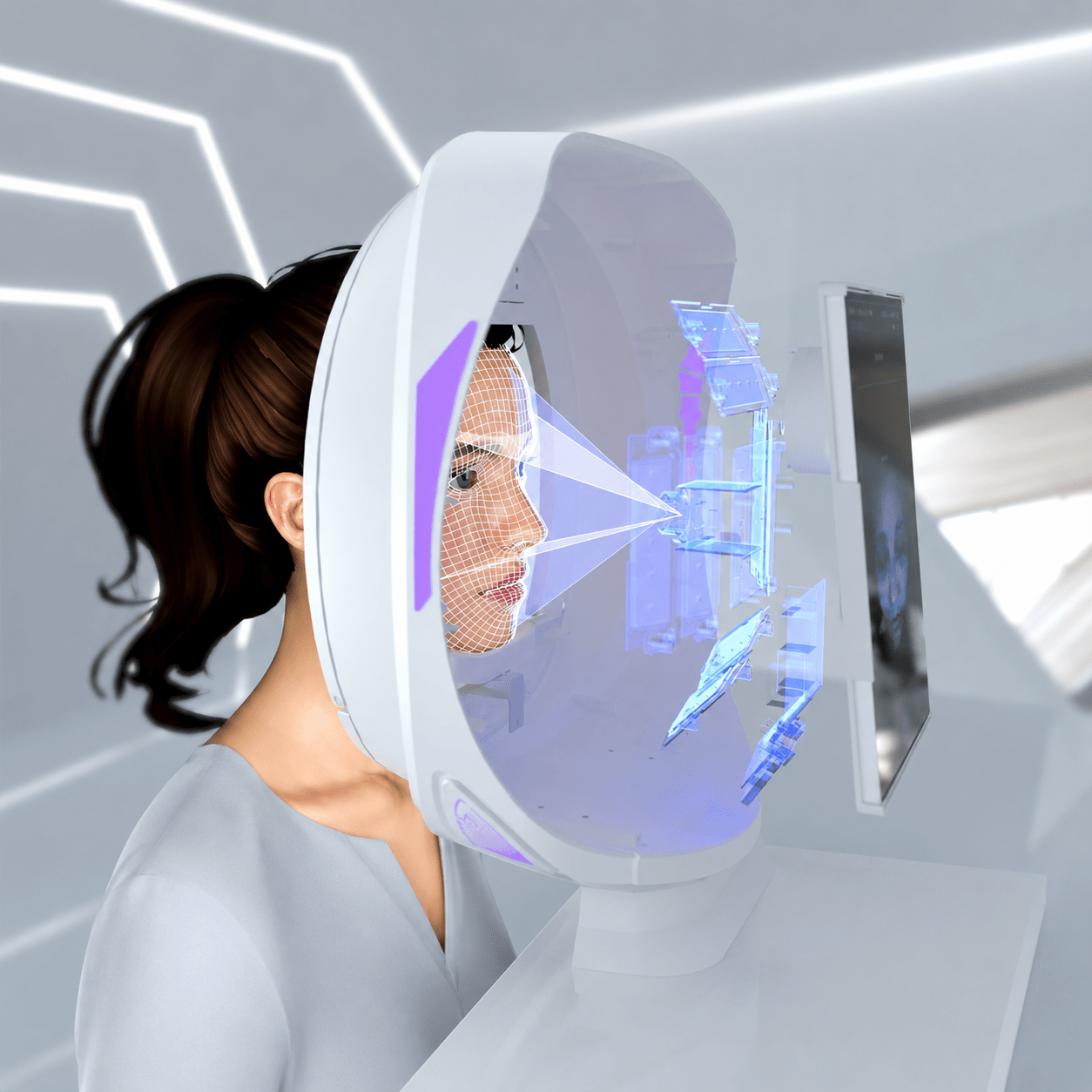 AISIA Q1 3D AI Facial Skin Analyzer - 8-Spectrum Professional Skin Analysis Device - Skin Delux