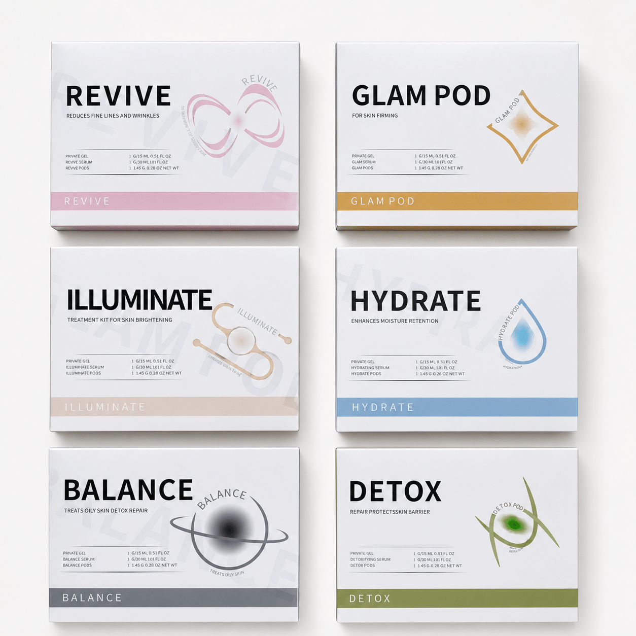 Oxygen Bubble Pen Refill Pods - 6 Formulas for Every Skin Concern - Skin Delux