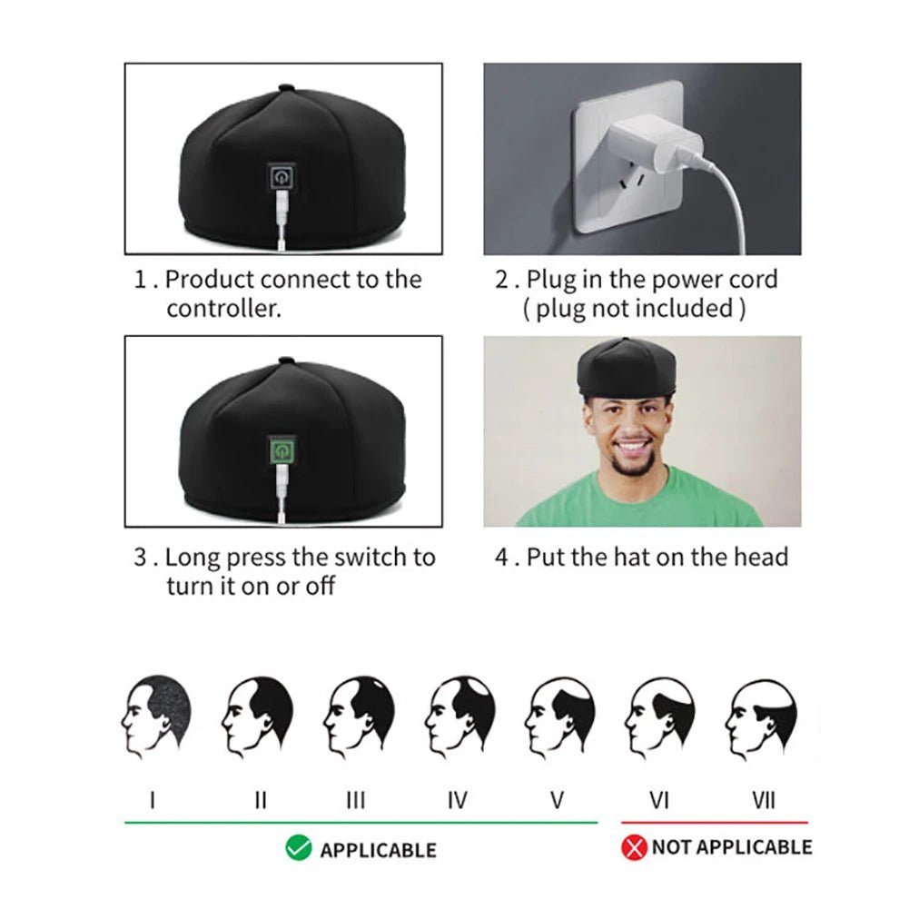 SKINDELÚX LED Hair Growth Helmet - 3D Infrared &amp; Red Light Therapy Cap - Skin Delux