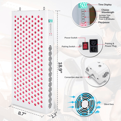 SKINDELÚX Red Light Therapy Panel 1000 (Targeted &amp; Half-Body) - Skin Delux